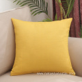 flax blend polyester solid color pillow